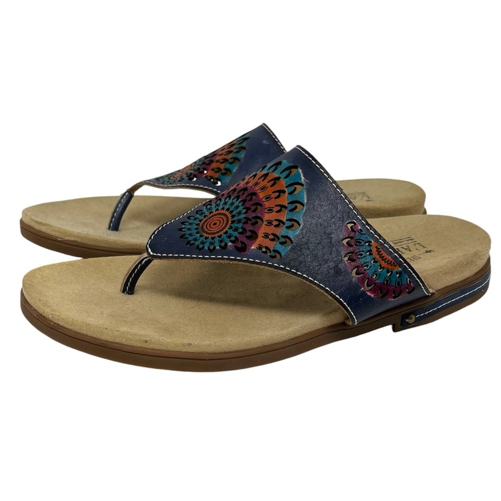 L'Artiste by Spring Step Mayura Thong Sandal Blue  EU 39